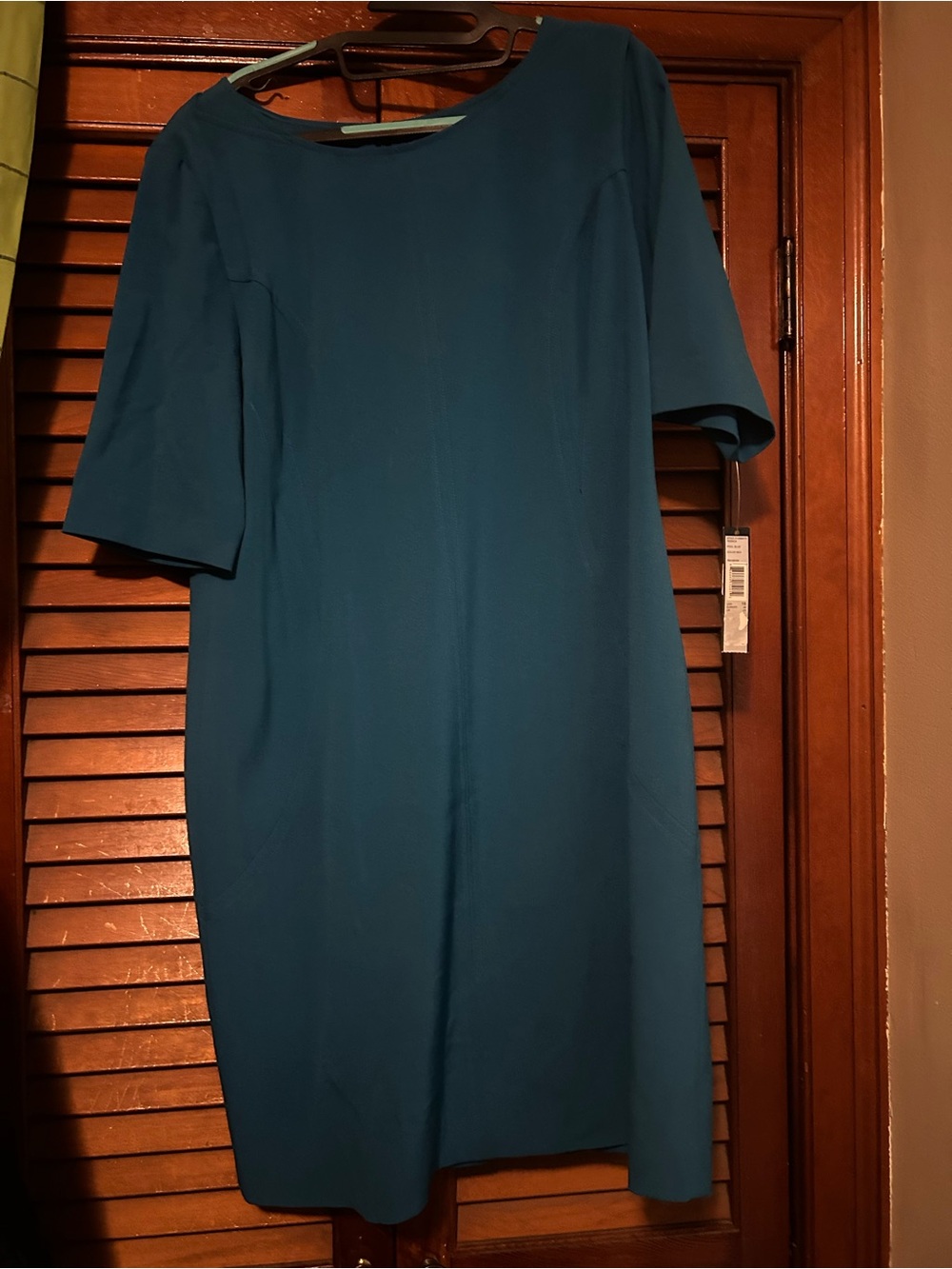 Tahari dark blue dress
